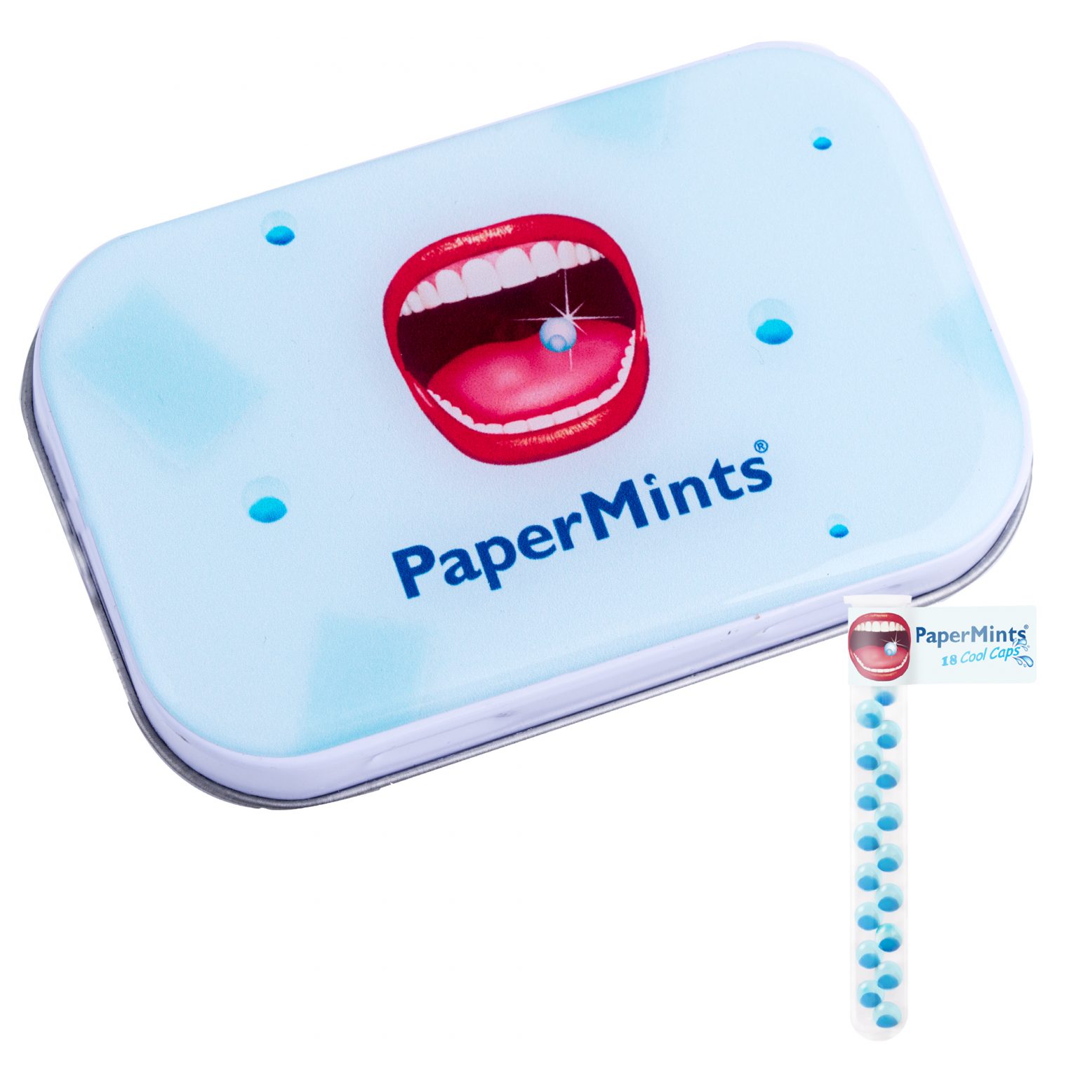 Cool Caps Display 32 Tubes MINT (18 pearls) 1.60€/pc Papermints Shop